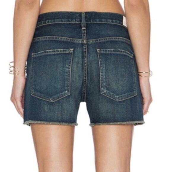 CITIZENS OF HUMANITY Corey Shorts 26 Blue Slouchy Fit Distress Cut Off Selvedge - Picture 16 of 16